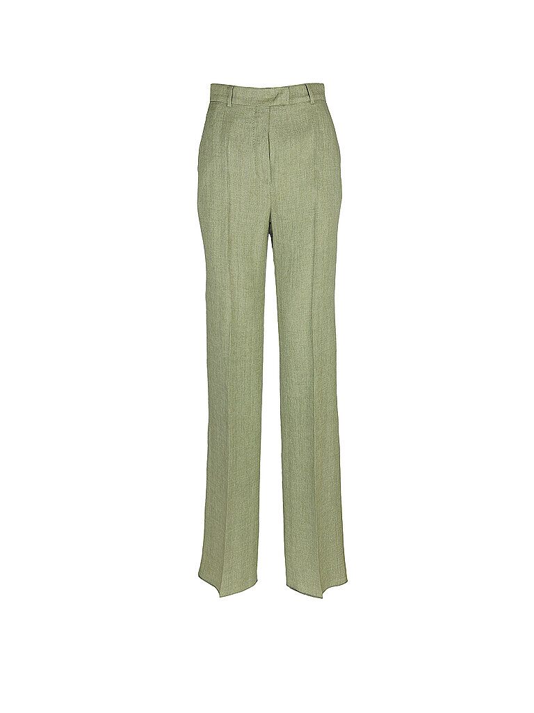 MAX MARA STUDIO Leinen Marlenehose Alcano grün | 34